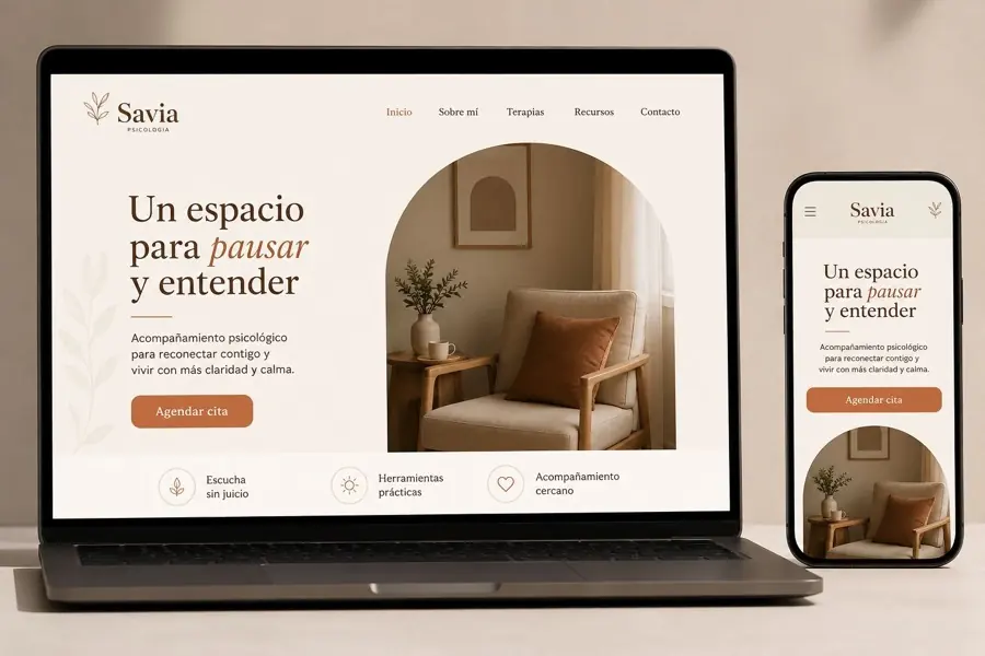 Ejemplo de estilo cálida y cercana