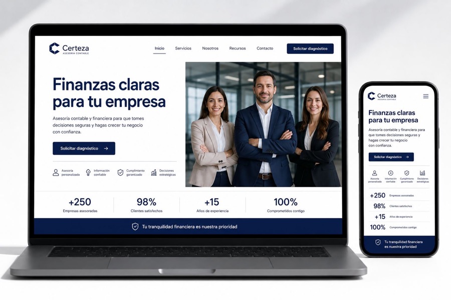 Ejemplo de estilo profesional y corporativa