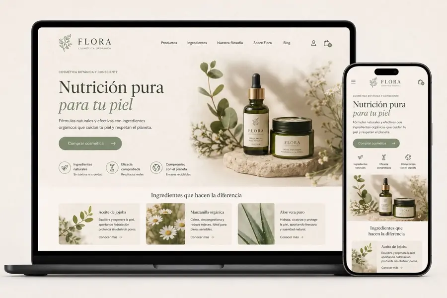 Ejemplo de estilo natural y ecológica