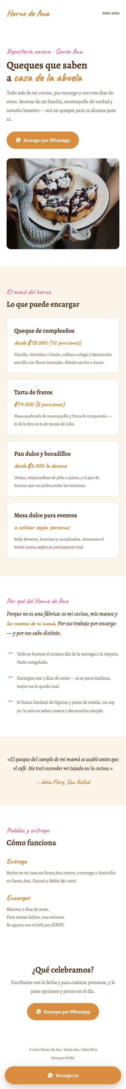 Micro-landing Horno de Ana