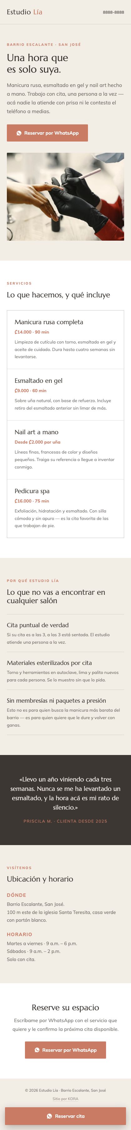 Micro-landing de ejemplo, completa