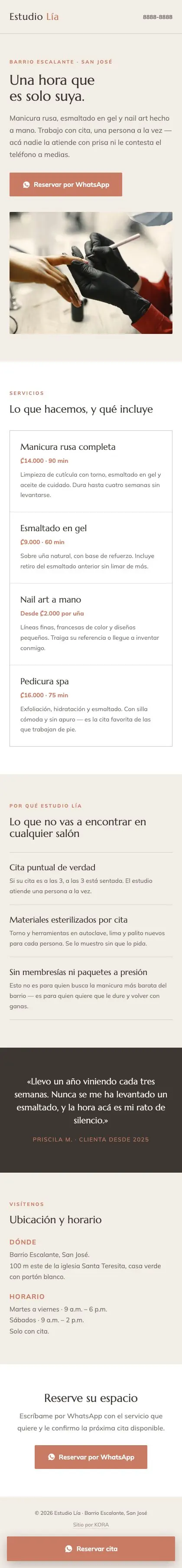 Micro-landing de ejemplo, completa