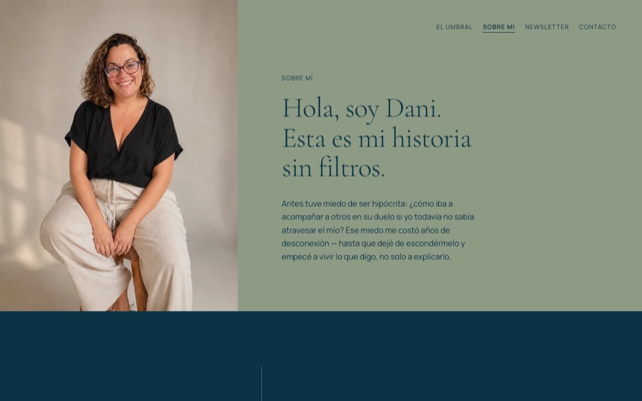 Página Sobre mí de Punto de Transformación