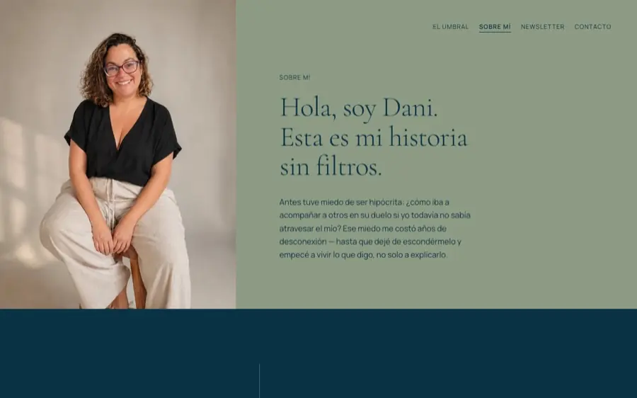 Página Sobre mí de Punto de Transformación